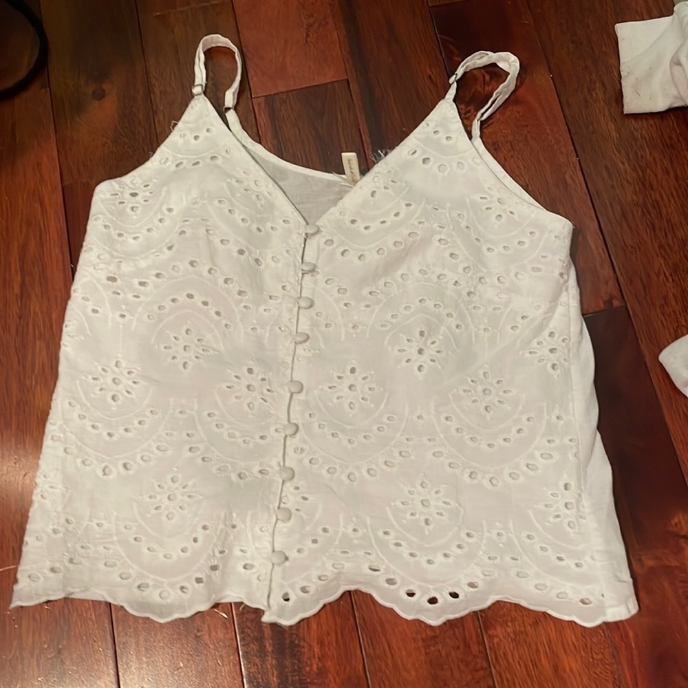 White button down blouse